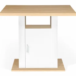 Îlot central bois blanc et imitation hêtre 110 cm*IDMarket Discount