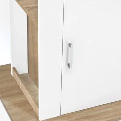 Îlot central bois blanc et imitation hêtre 110 cm*IDMarket Discount