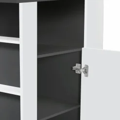 Îlot central cuisine bois gris et blanc 110 cm*IDMarket Online