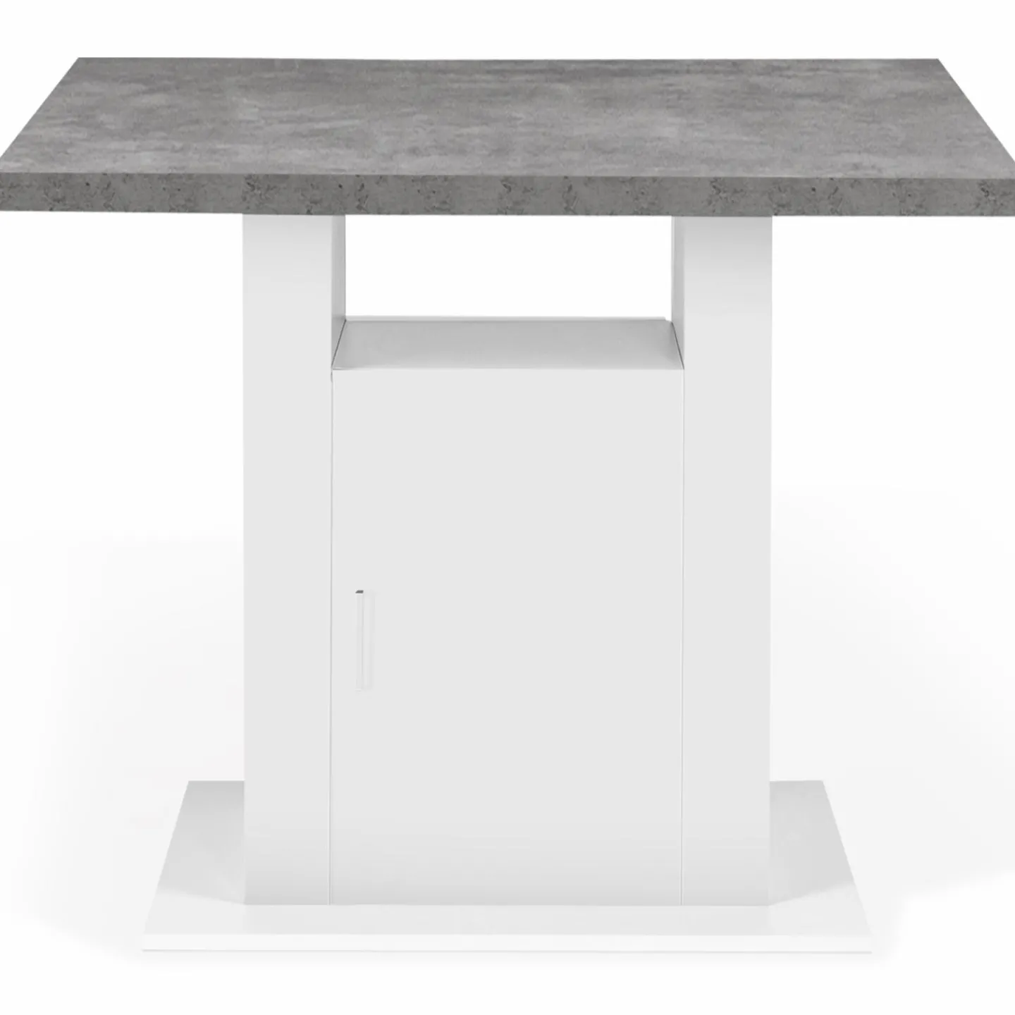 Îlot central cuisine plateau effet béton et bois blanc 110 cm*IDMarket Online