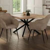 Lot chaises et fauteuils de table taupe*IDMarket