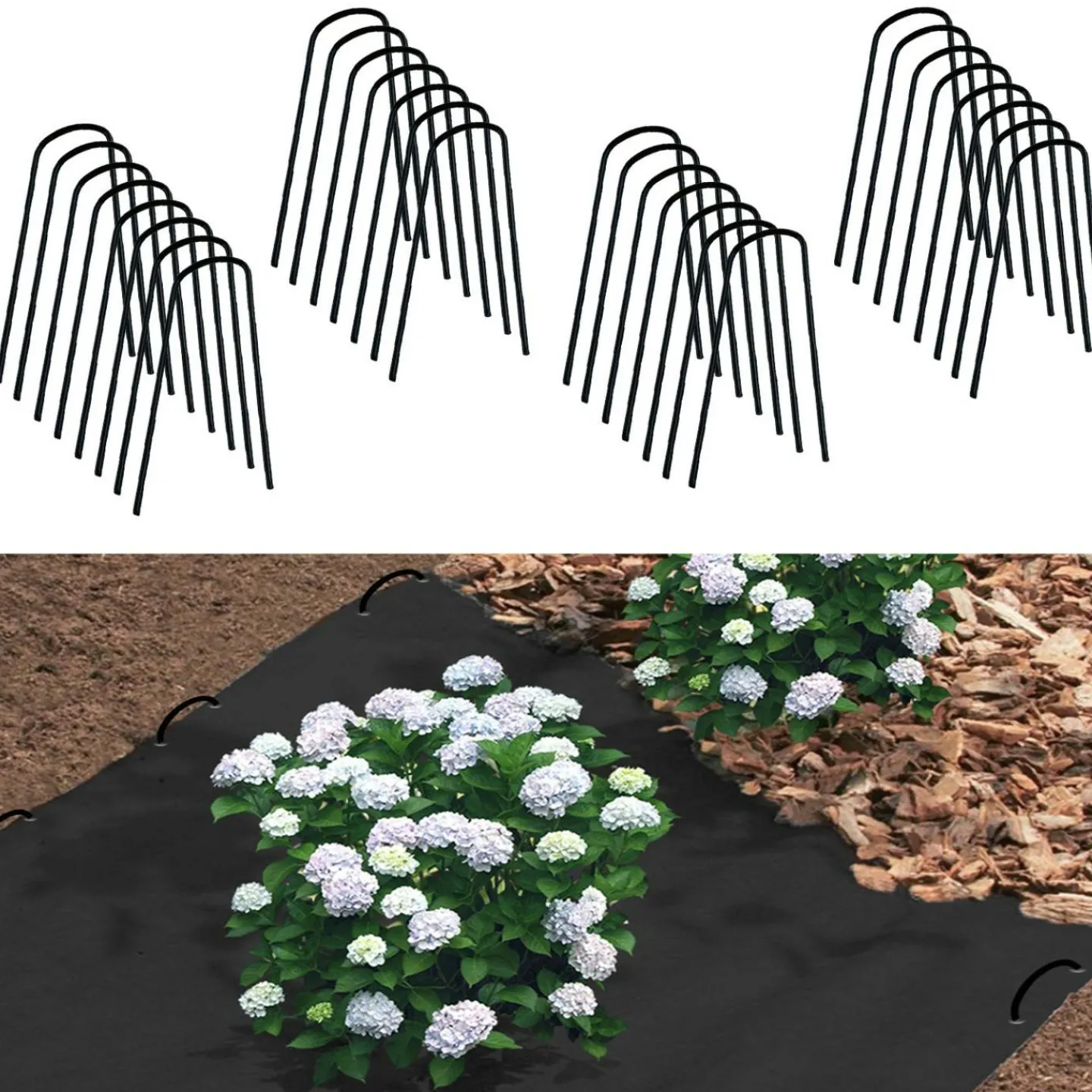 Lot de 30 agrafes pour toile de paillage 10 CM format en U*IDMarket New