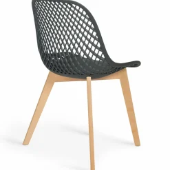 Lot de 4 chaises ajourées dépareillées design*IDMarket Clearance