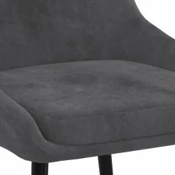 Lot de 4 chaises avec accoudoirs en velours gris foncé*IDMarket Hot