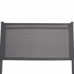 Lot de 6 chaises de jardin pliantes gris anthracite en métal et textilène*IDMarket Discount