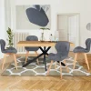 Lot de 4 chaises en tissu gris foncé design pour salle à manger*IDMarket Online