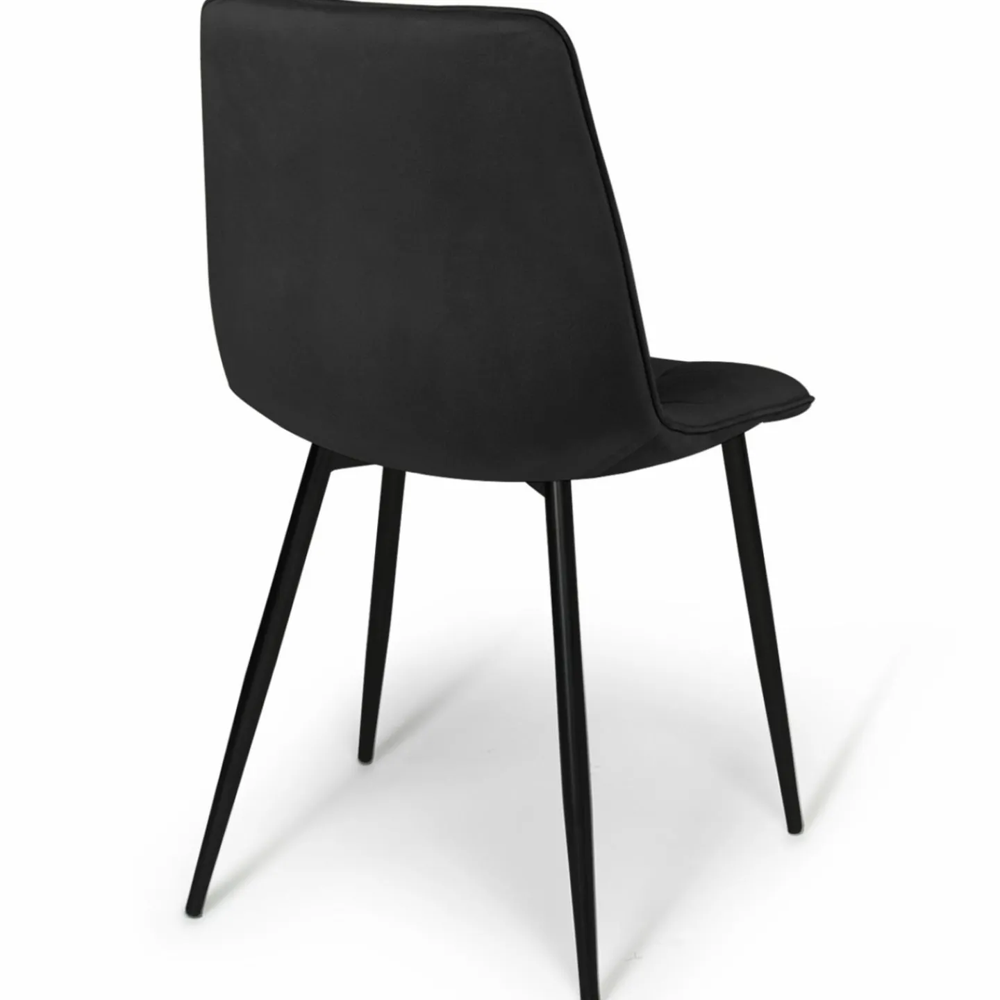 Lot de 6 chaises en velours noir*IDMarket Discount