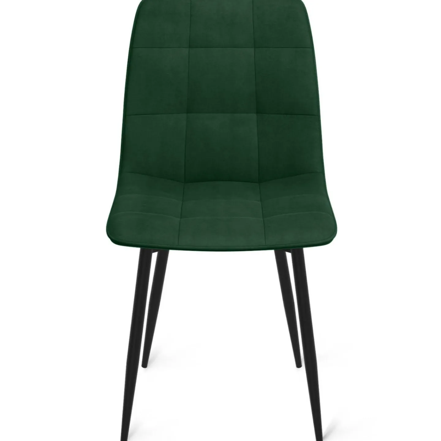 Lot de 6 chaises en velours mix vert, jaune et gris matelassées*IDMarket