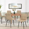 Lot de 6 chaises en velours taupe pour salle à manger*IDMarket Online