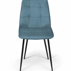 Lot de 4 chaises en velours plusieurs couleurs*IDMarket Best