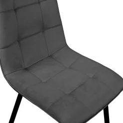 Lot de 4 chaises en velours plusieurs couleurs*IDMarket Best