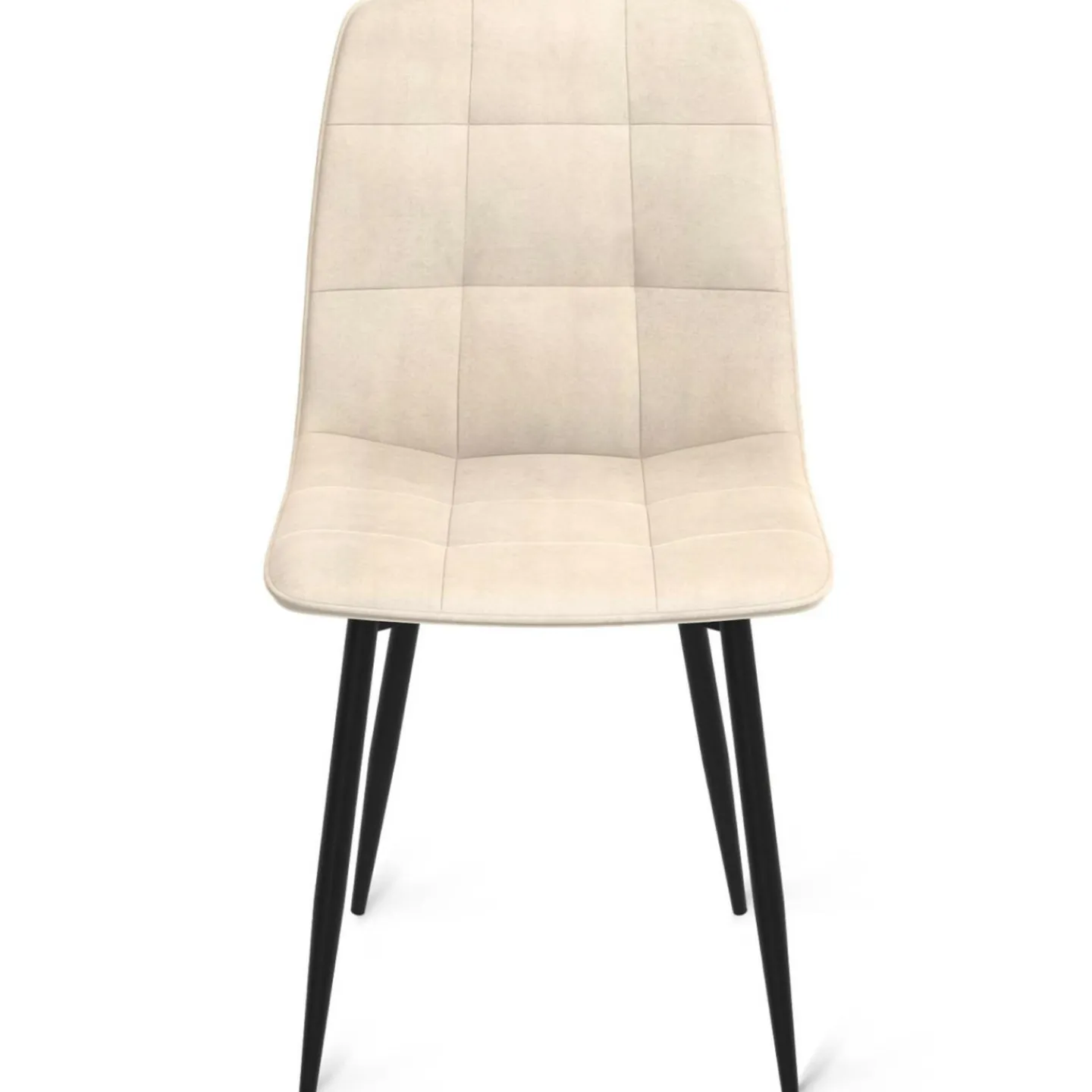 Lot de 6 chaises en velours beige*IDMarket Outlet