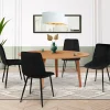 Lot de 4 chaises en velours noir pour salle à manger*IDMarket Hot