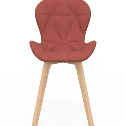 Lot de 4 chaises matelassées gris, terracotta et beige x2*IDMarket Hot