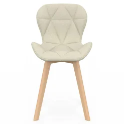 Lot de 4 chaises matelassées en tissus mix color bleu, gris, beige et noir*IDMarket Hot