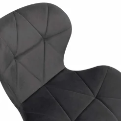 Lot de 4 chaises matelassées velours gris foncé*IDMarket Sale