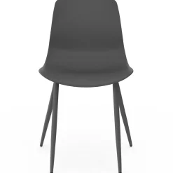 Lot de 6 chaises mix color gris foncé x2, terracotta x2, beige x2 pieds en métal*IDMarket Outlet