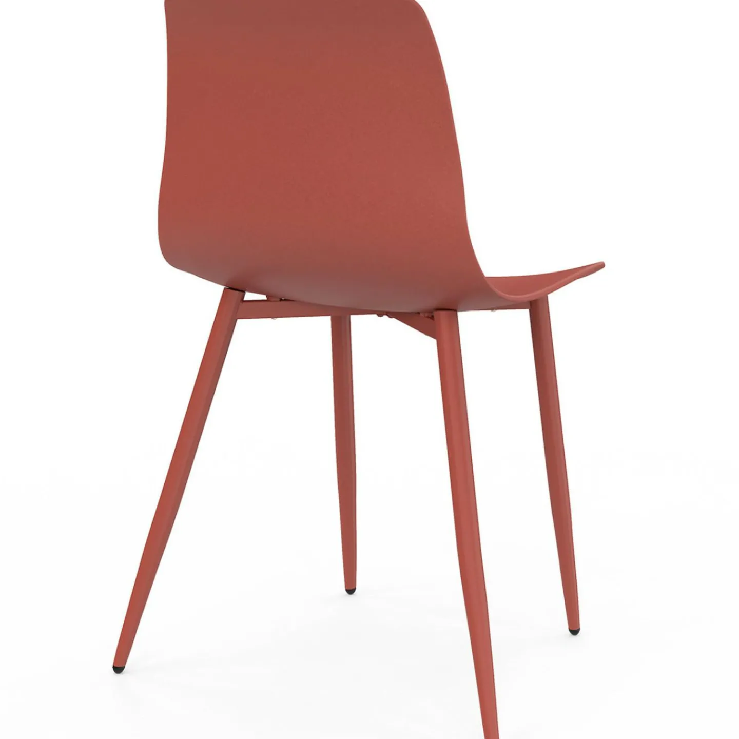 Lot de 6 chaises mix color gris foncé x2, terracotta x2, beige x2 pieds en métal*IDMarket Outlet