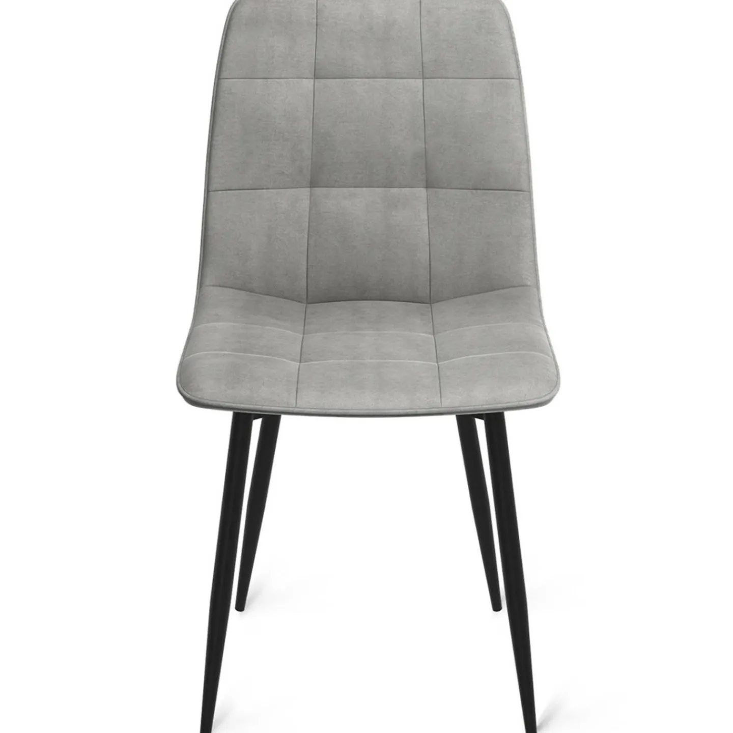 Lot de 8 chaises modernes en velours mix color bleu x2, gris foncé x2, gris clair x2, jaune x2 pieds métal noir*IDMarket Clearance