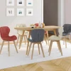 Lot de 6 chaises modernes avec assises matelassées en gris, terracotta et beige*IDMarket Clearance