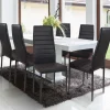 Lot de 6 chaises noires*IDMarket Outlet