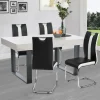 Lot de 4 chaises noires et blanches design*IDMarket Best