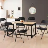 Lot de 6 chaises noires pliables d’intérieur*IDMarket Clearance