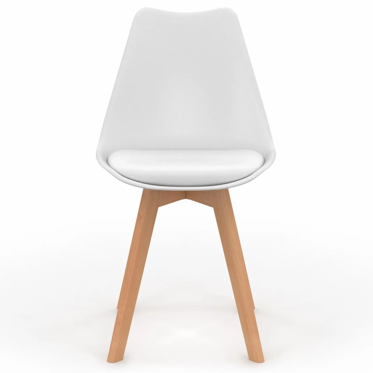 Lot de 6 chaises scandinaves blanches*IDMarket