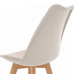 Lot de 4 chaises scandinaves beige pour salle à manger*IDMarket Best