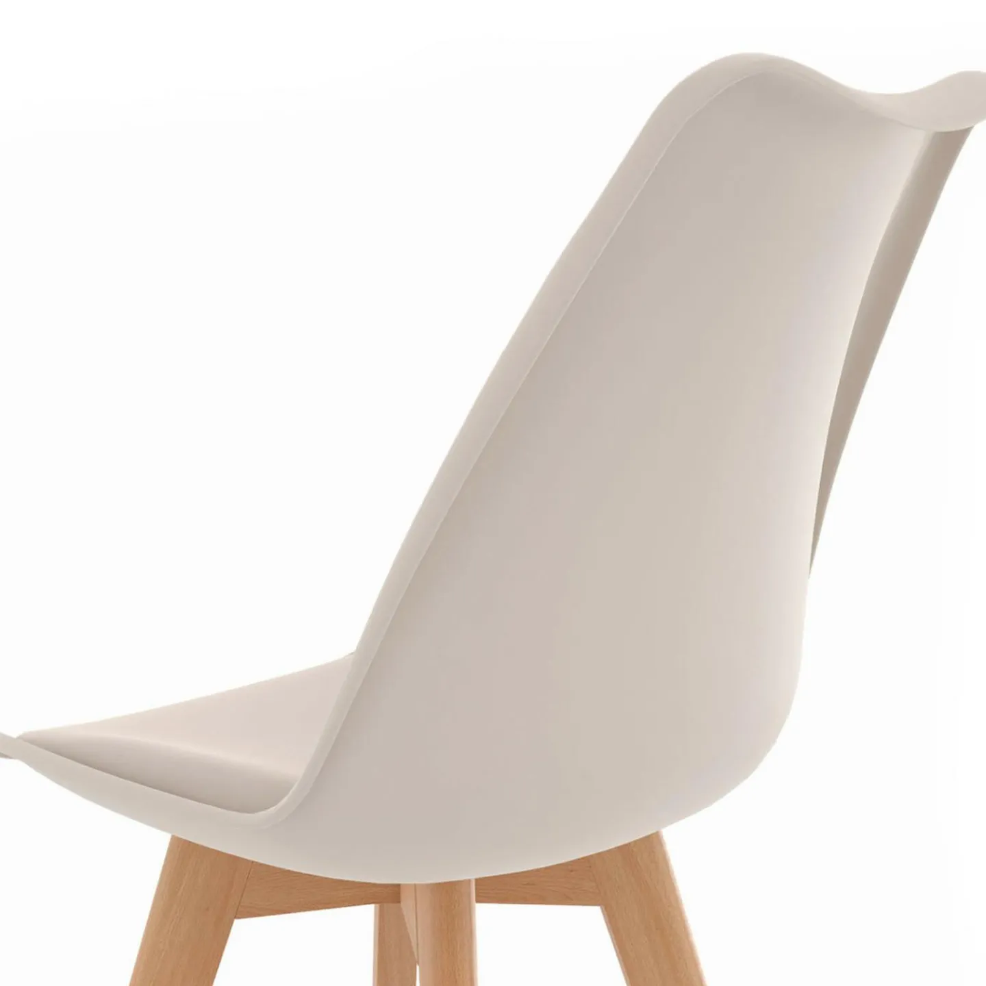 Lot de 4 chaises scandinaves beige pour salle à manger*IDMarket Best