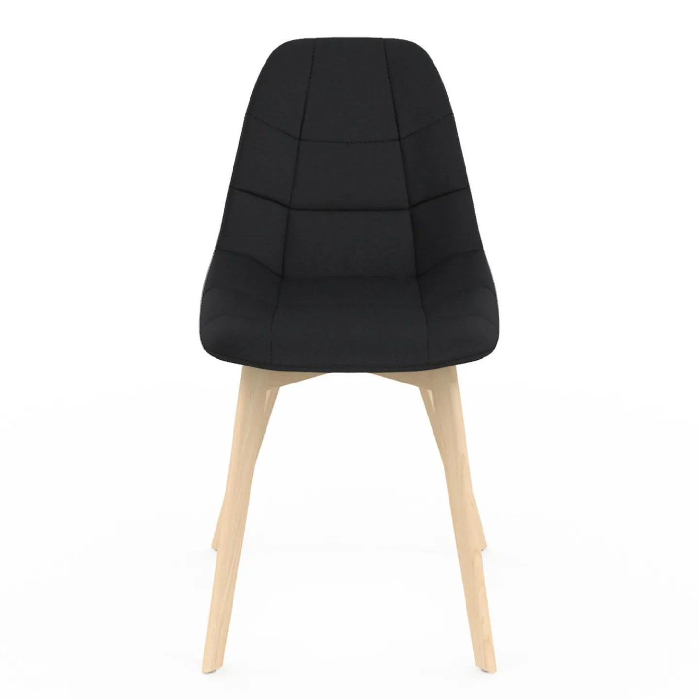 Lot de 6 chaises scandinavesen tissu noir*IDMarket Hot