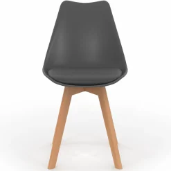 Lot de 4 chaises scandinaves grises*IDMarket
