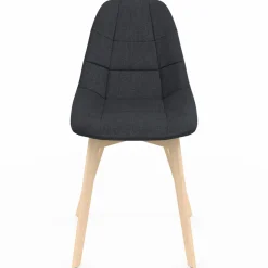 Lot de 6 chaises scandinaves en tissu mix color beige, gris clair, bleu canard et gris foncé*IDMarket Discount