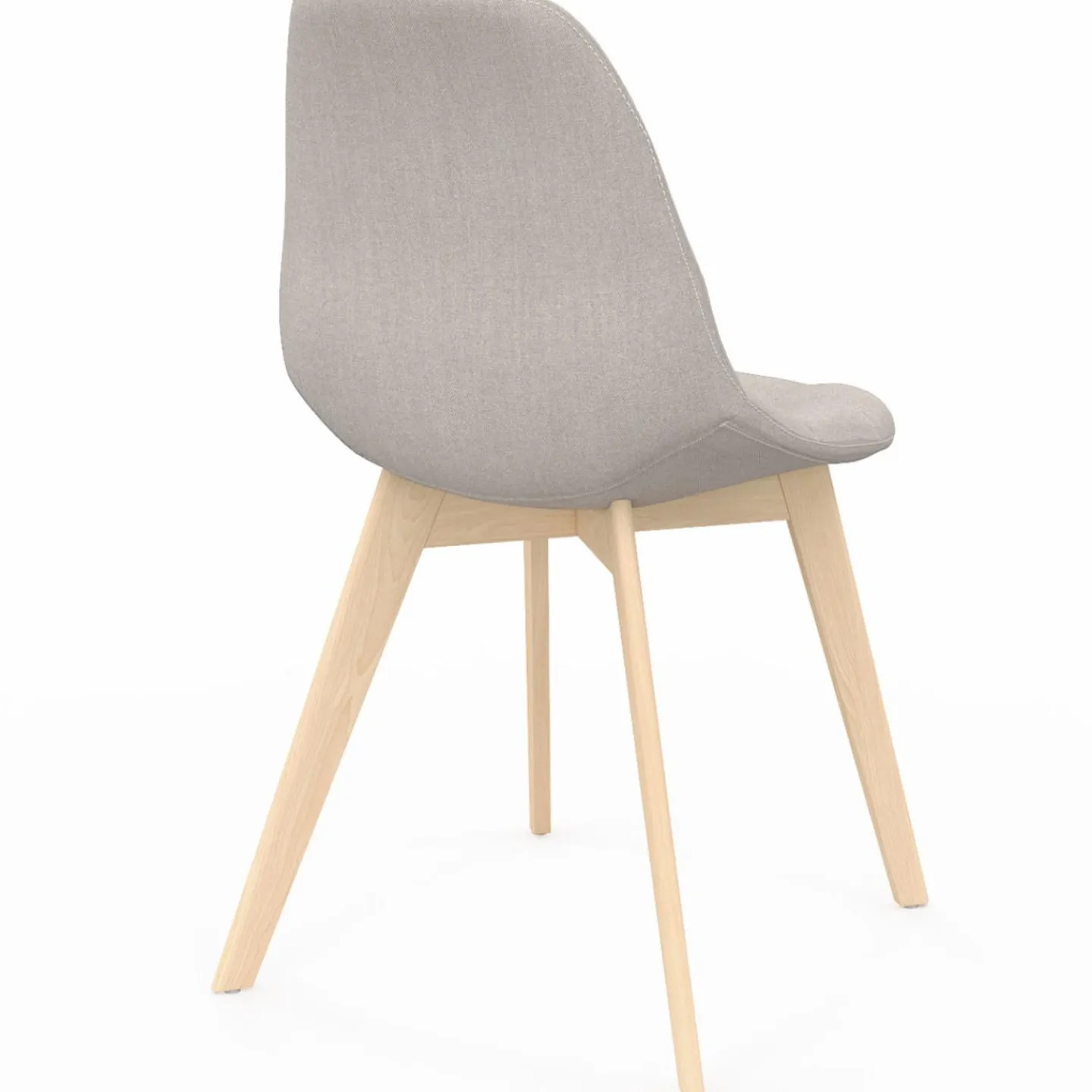 Lot de 6 chaises scandinaves en tissu mix color beige, gris clair, bleu canard et gris foncé*IDMarket Discount