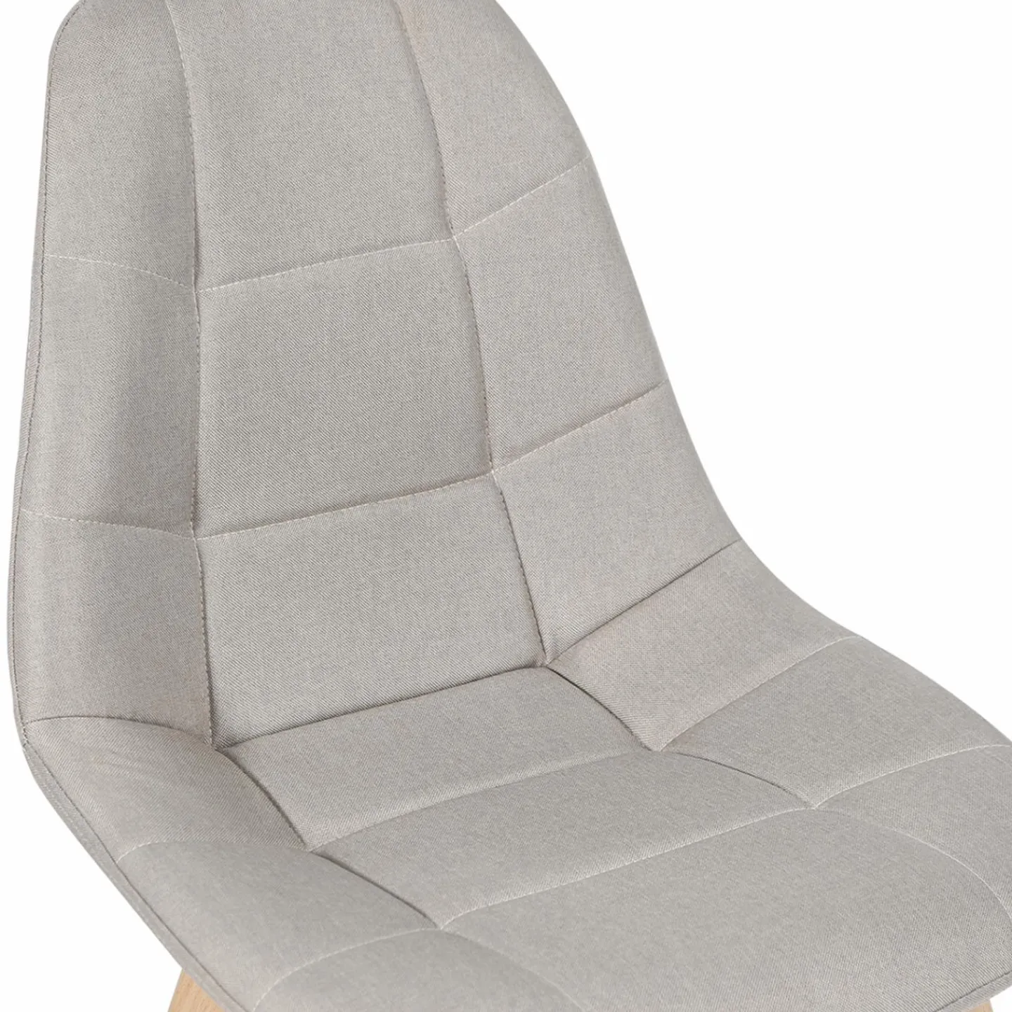 Lot de 6 chaises scandinaves en tissu beige pieds en bois*IDMarket Sale