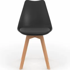 Lot de 8 chaises scandinaves noires pour salle à manger*IDMarket Hot