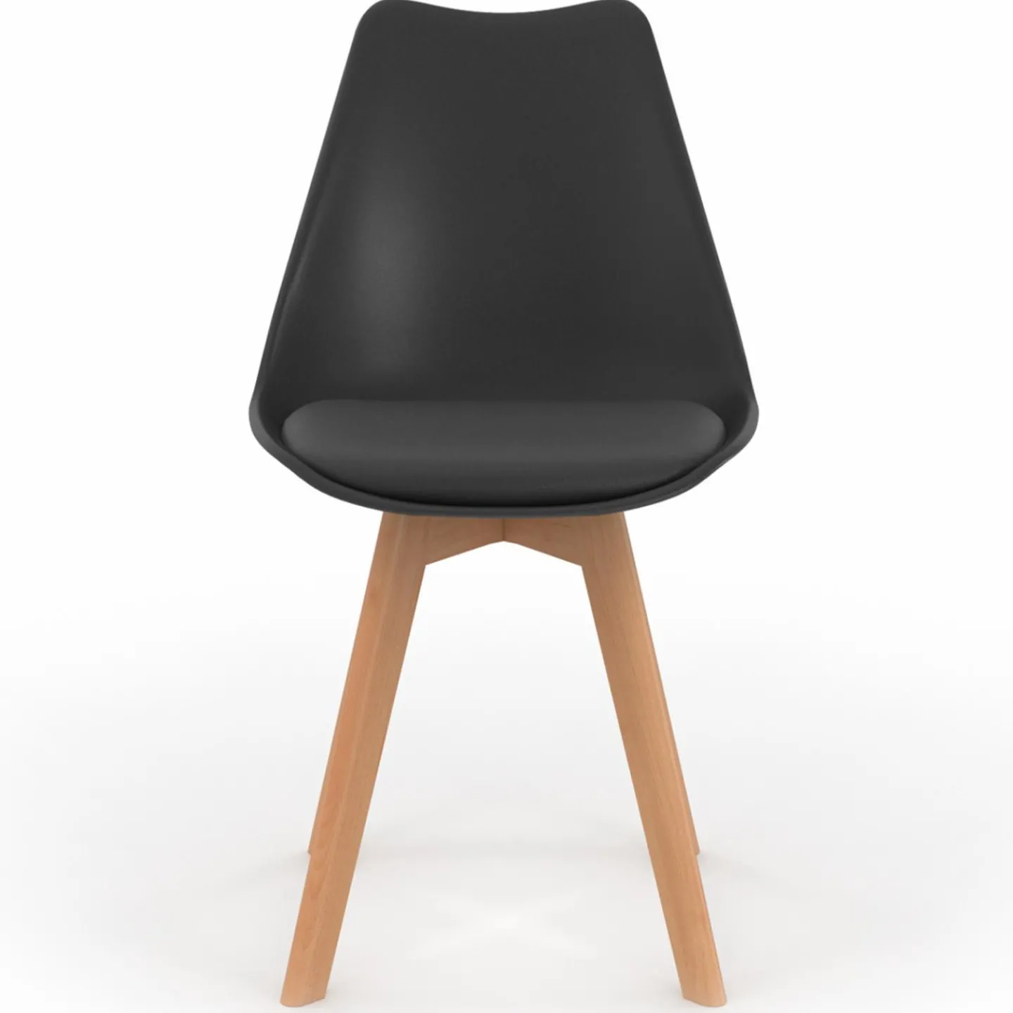 Lot de 8 chaises scandinaves noires pour salle à manger*IDMarket Hot