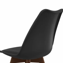 Lot de 6 chaises scandinaves noires avec coussin*IDMarket Sale