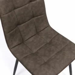 Lot de 6 chaises vintage en PU marron*IDMarket Discount