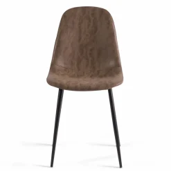 Lot de 6 chaises vintage marron pour salle à manger*IDMarket Online