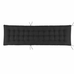 Lot de 2 coussins de transat noirs universels 180 cm*IDMarket