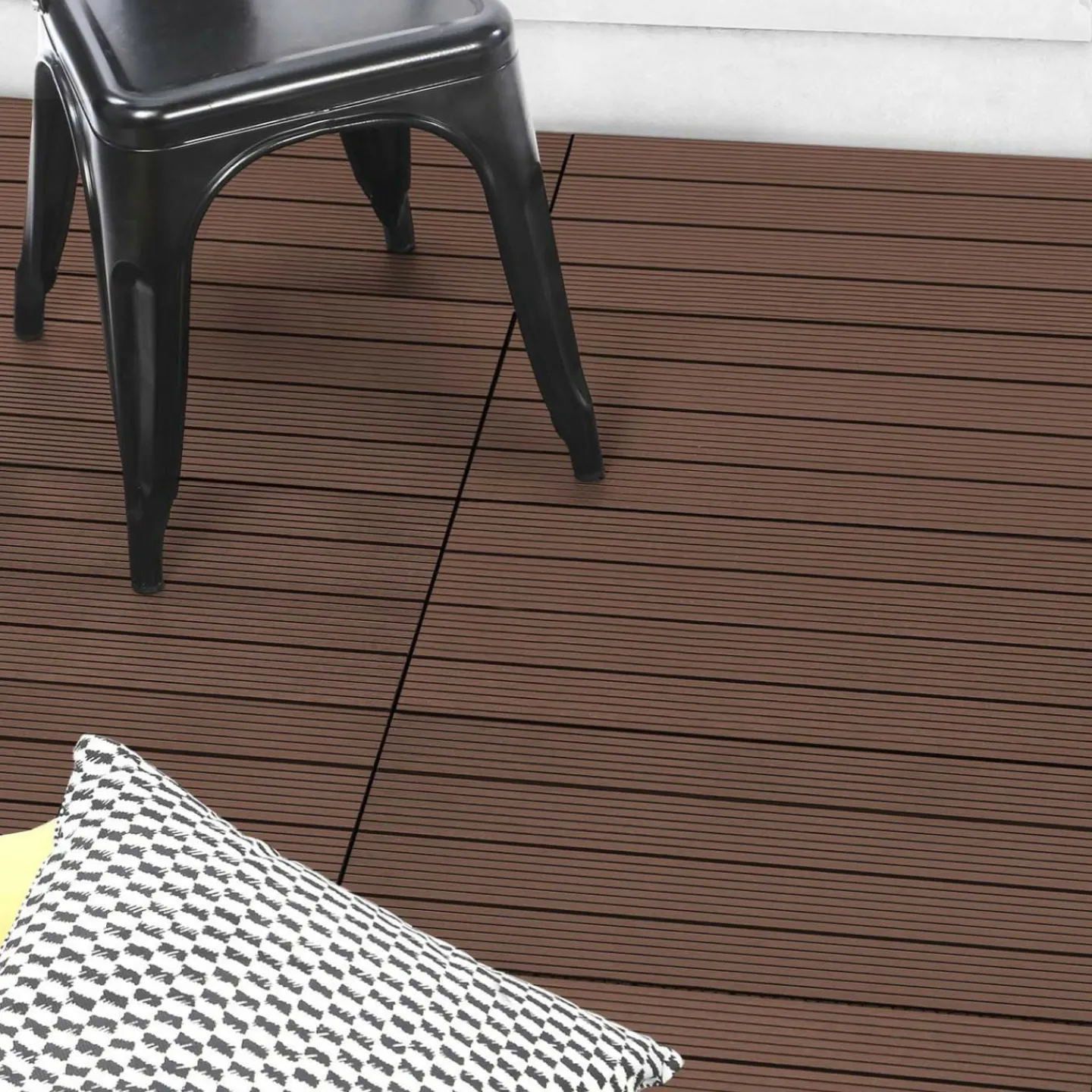 Lot de 5 dalles de terrasse rectangulaires clipsables de 60 x 30 cm*IDMarket Best