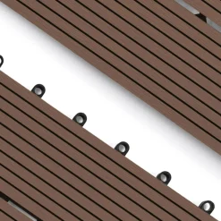 Lot de 5 dalles de terrasse rectangulaires clipsables de 60 x 30 cm*IDMarket Best