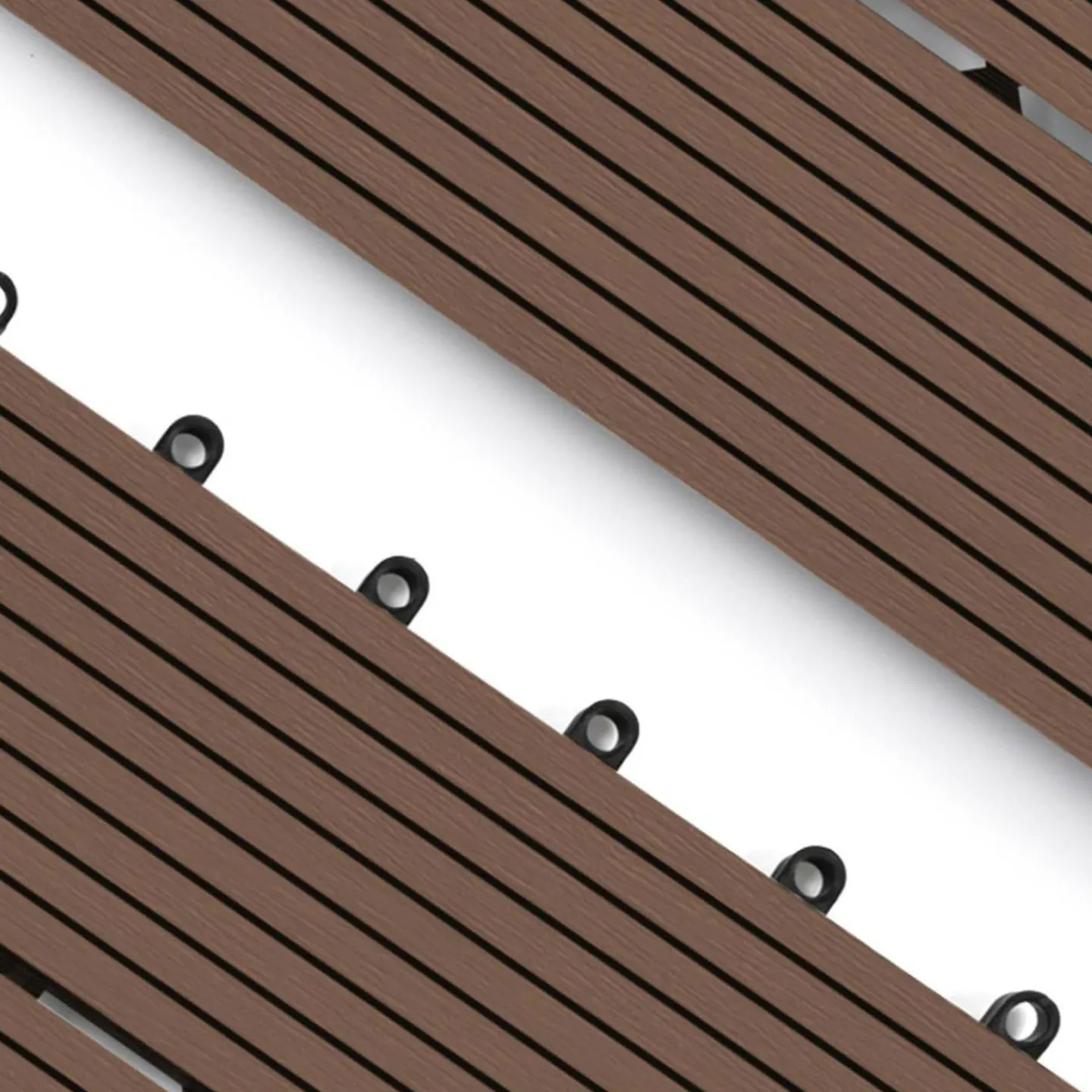 Lot de 5 dalles de terrasse rectangulaires clipsables de 60 x 30 cm*IDMarket Best