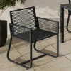 Lot de 2 fauteuils de jardin métal et cordage noir*IDMarket Hot