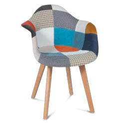 Lot de 2 fauteuils scandinaves multicolores*IDMarket Discount