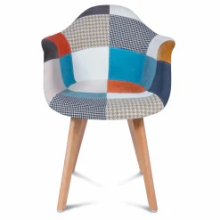 Lot de 2 fauteuils scandinaves multicolores*IDMarket Discount