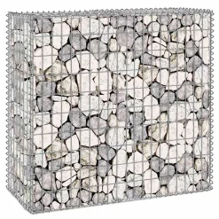 Lot de 2 gabions pour pierre 100x30x80 cm en acier pour jardin*IDMarket Sale