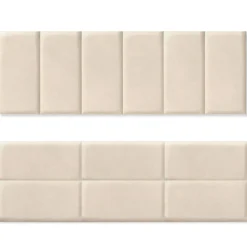 Lot de 6 panneaux muraux pour tête de lit 180 cm en tissu effet suédé beige*IDMarket Sale