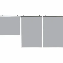 Lot de 3 stores enrouleurs gris clair pour pergola*IDMarket Outlet
